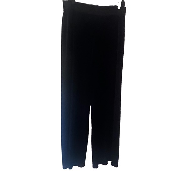 Alfani Pants - Alfani Wide Leg Pull On Stretchy Blue Velour Lounge Pants Small Quiet Luxury